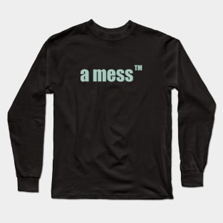 a mess pastel green Long Sleeve T-Shirt